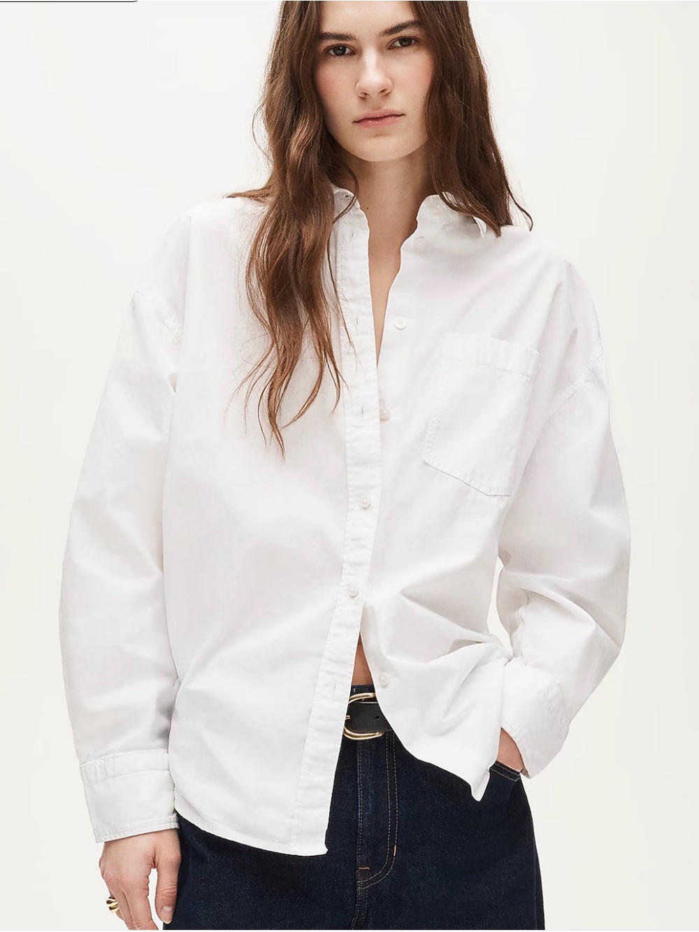 J CREW XXS Étienne oversized shirt in lightweight oxford BY733 $128
